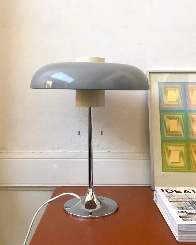 lampe de table arlus en métal laqué années 70