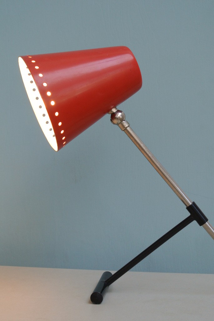 lampe cocotte en métal laqué années 50