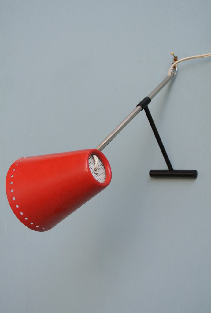 lampe cocotte en métal laqué années 50