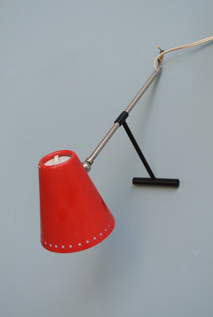 lampe cocotte en métal laqué années 50