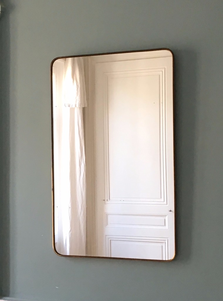 Miroir italien en laiton années 50
