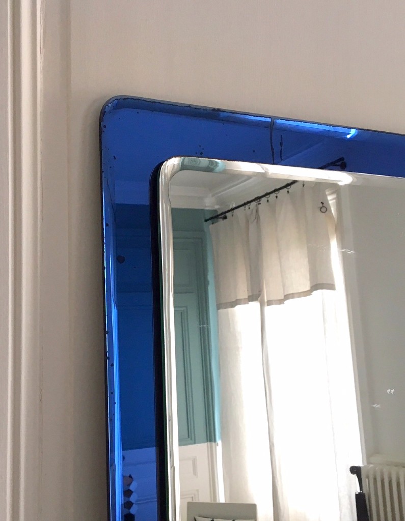 Miroir italien en verre de Murano années 60 