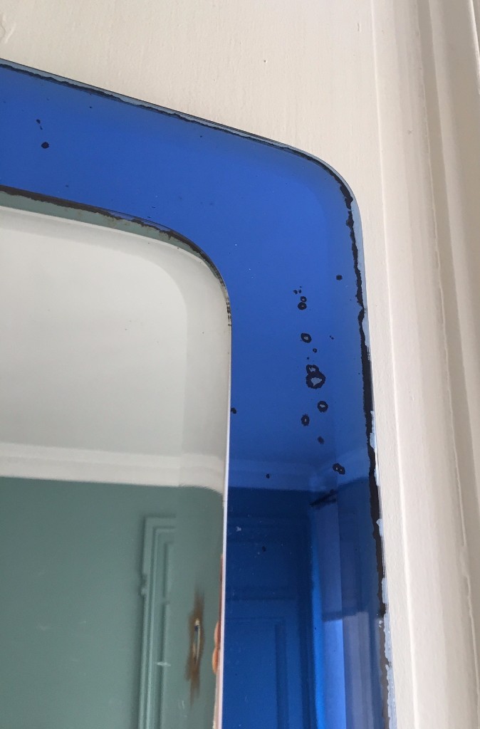 Miroir italien en verre de Murano années 60 