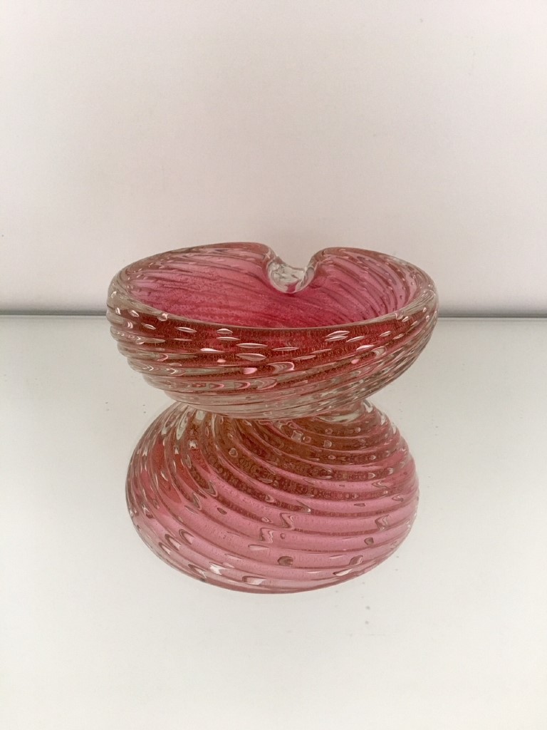 cendrier en verre de murano années 60